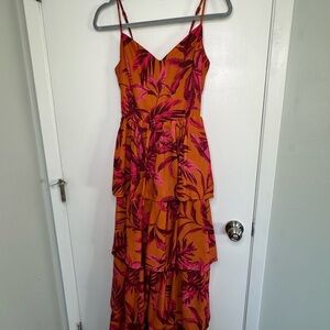 Baltic Born Orange and Pink Maxi Dress